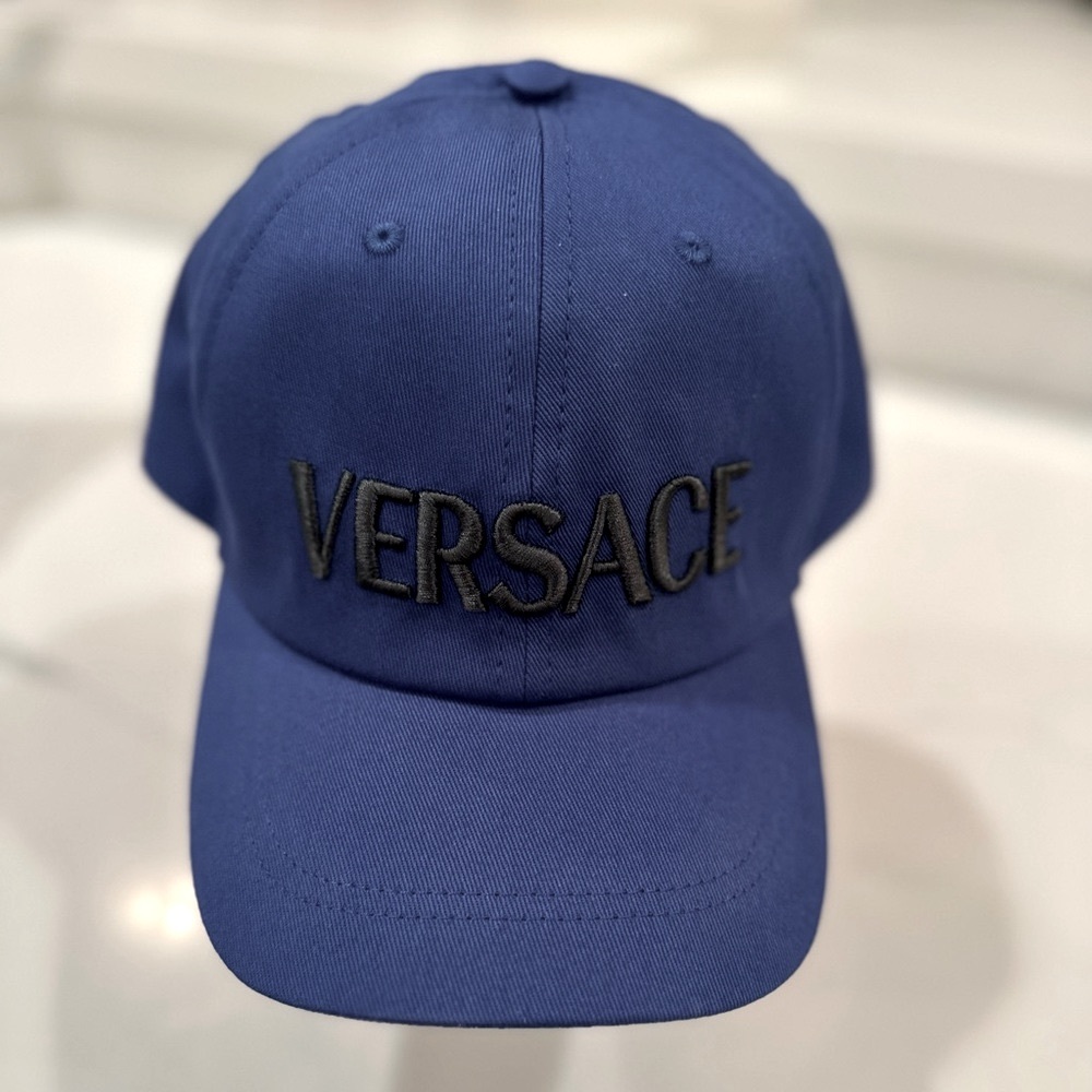AUTH Versace Blue Baseball Hat